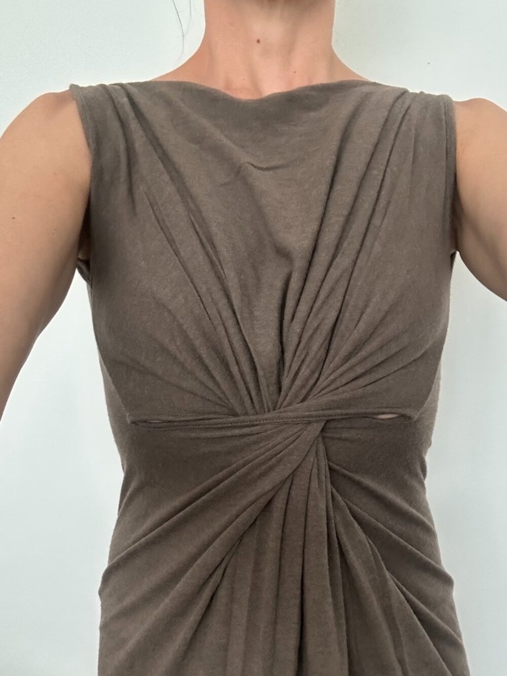 Rick Owens Lilies Dust Draped Twist Maxi Dress – IT 38 / US 4
